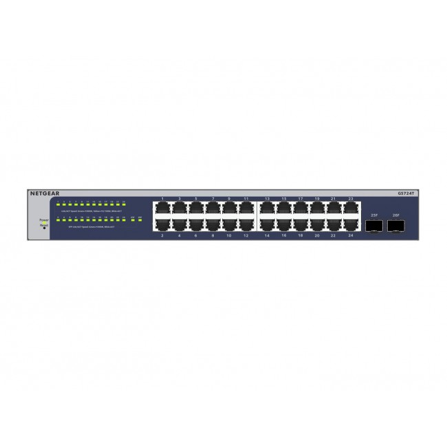 NETGEAR GS724Tv6 Managed Gigabit Switch (GS724T-600EUS) 26P