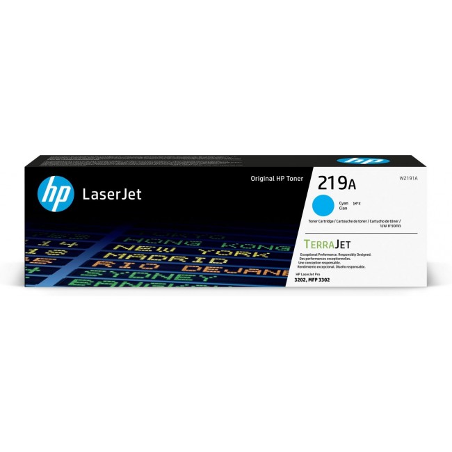 HP 219A Cyan LaserJet Toner Cartridge HP 219A Cyan LaserJet Toner Cartridge