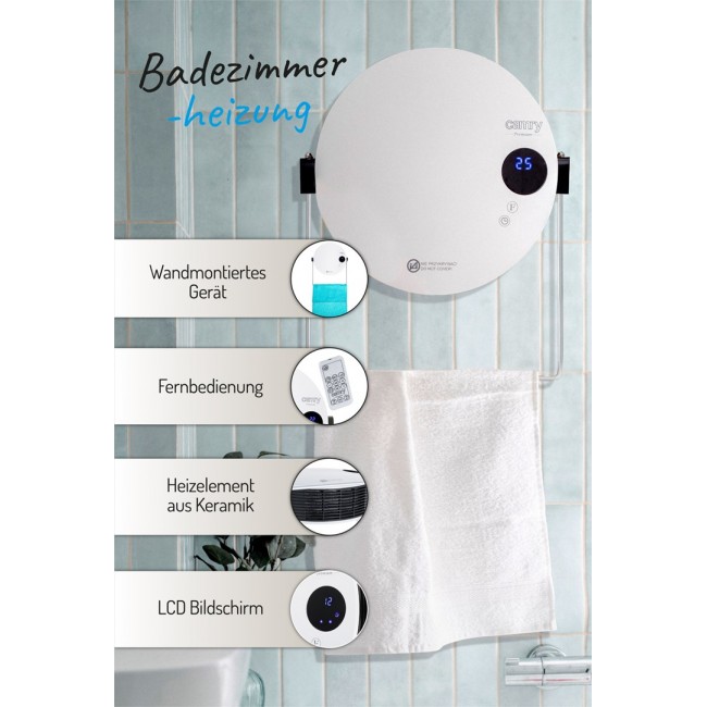 Camry | CR 7747 | Bathroom heater | 2000 W | Number of power levels 2 | White | IPX 2