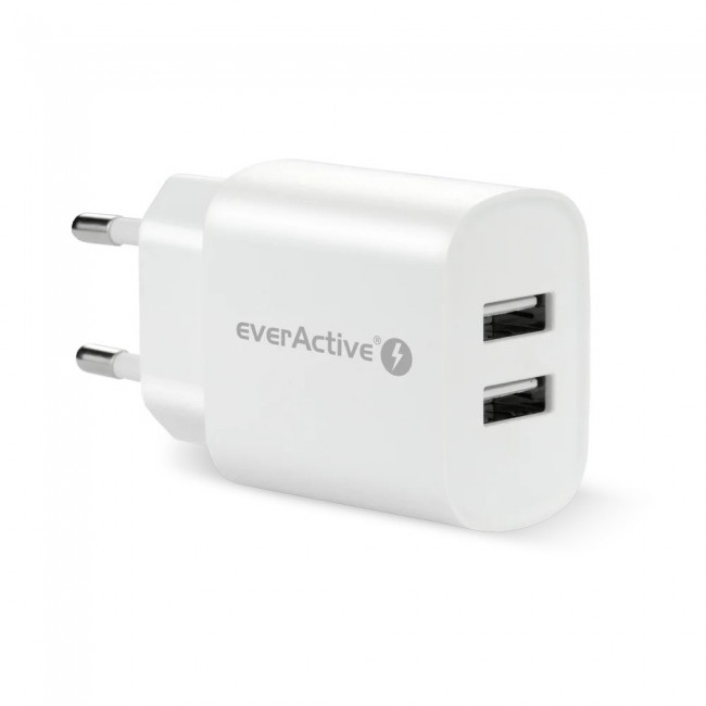 Charger EVERACTIVE 2 x USB 2.4A white