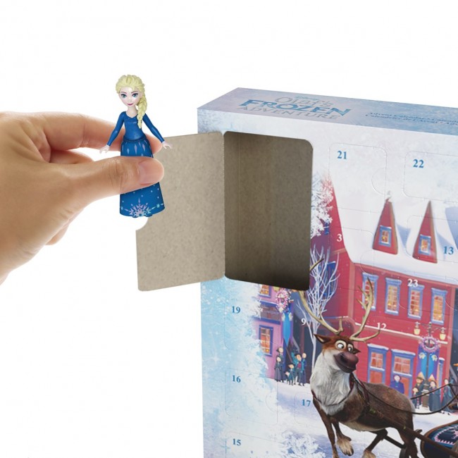 Disney Frozen Advent Calendar with 24 Days of Surprise Toys, Including Anna & Elsa Small Dolls