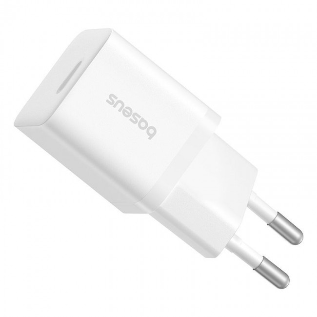 Baseus P10110909213-00 USB-C GaN5 mini 25W mains charger White Baseus P10110909213-00 USB-C GaN5 mini 25W mains charger White