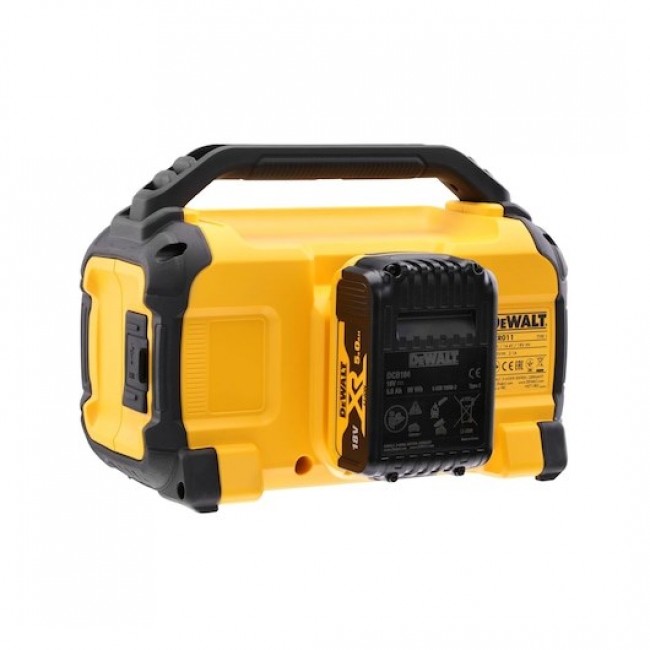 Speaker Dewalt DeWalt DCR011 XJ, speaker (yellow/black, Bluetooth, jack, USB) Speaker Dewalt DeWalt DCR011 XJ, speaker (yellow/black, Bluetooth, jack, USB)