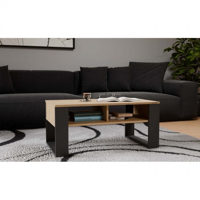 MODERN 2P ARTISAN COFFEE TABLE WITH ANTHRACITE LEG MODERN 2P ARTISAN COFFEE TABLE WITH ANTHRACITE LEG