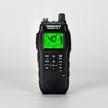President Randy III Plus ASC AM/FM CB Portable Radio Black