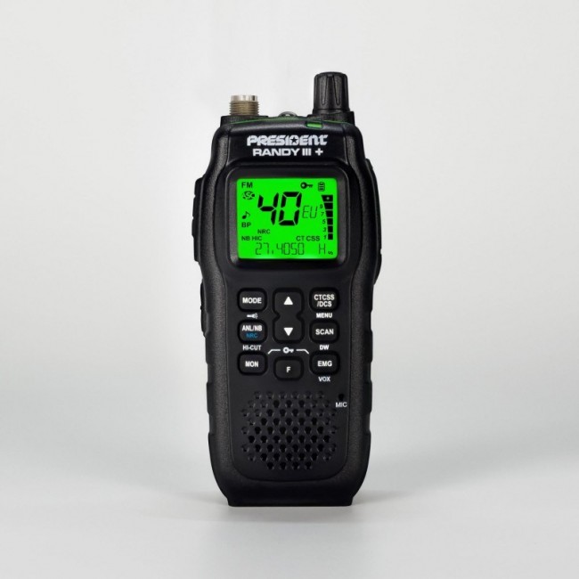 President Randy III Plus ASC AM/FM CB Portable Radio Black