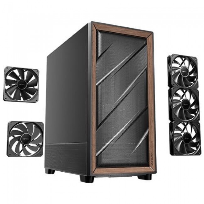 Antec FLUX SE Midi Tower Black, Wood
