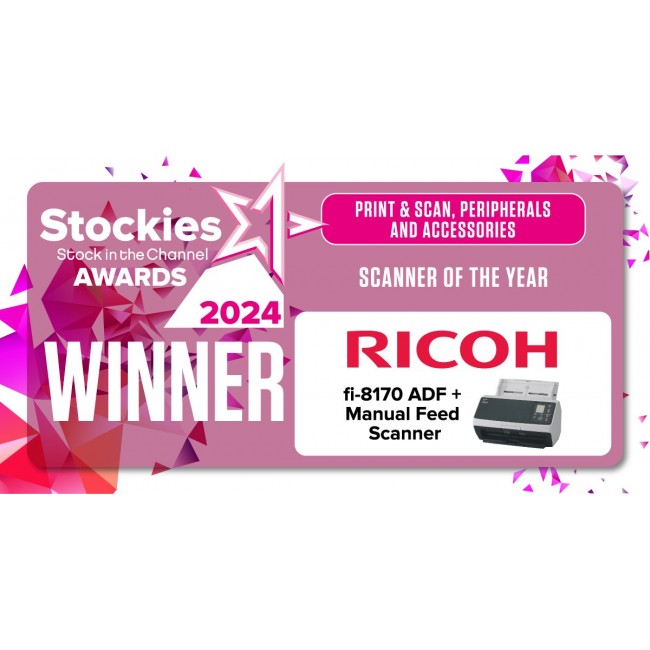 Ricoh fi-8170 ADF + Manual feed scanner 600 x 600 DPI A4 Black, Grey