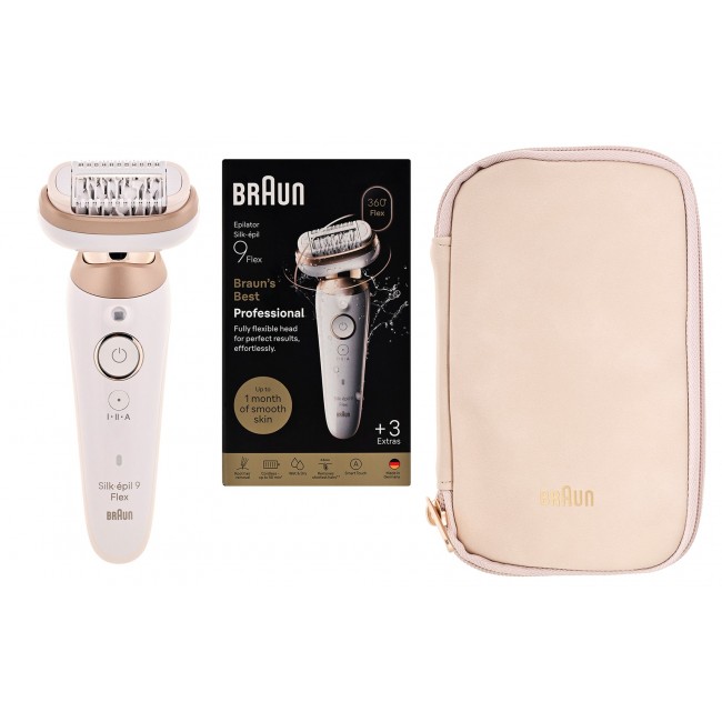 Braun Silk- pil 9 Silk pil 9 Flex 9-030 3D 40 tweezers White, Gold Braun Silk- pil 9 Silk pil 9 Flex 9-030 3D 40 tweezers White, Gold