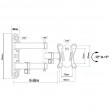 Maclean MC-417 Full Motion TV Monitor Wall Mount 13-32 Maclean MC-417 Full Motion TV Monitor Wall Mount 13-32