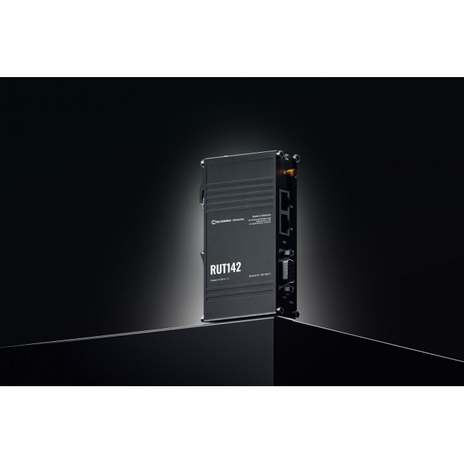 Teltonika Industrial router RUT142 WiFi 4, RS232, 2x RJ45 100Mb/s, IP30 Teltonika Industrial router RUT142 WiFi 4, RS232, 2x RJ45 100Mb/s, IP30