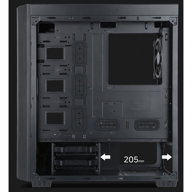 Gembird Fornax K500 ATX computer case, Midi Tower, Black Gembird Fornax K500 ATX computer case, Midi Tower, Black