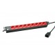 Bachmann 333.937 power extension 2 m 9 AC outlet(s) Indoor Black, Red