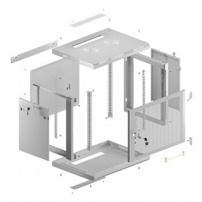 Lanberg WF01-6409-23S rack cabinet 9U Wall mounted rack Grey