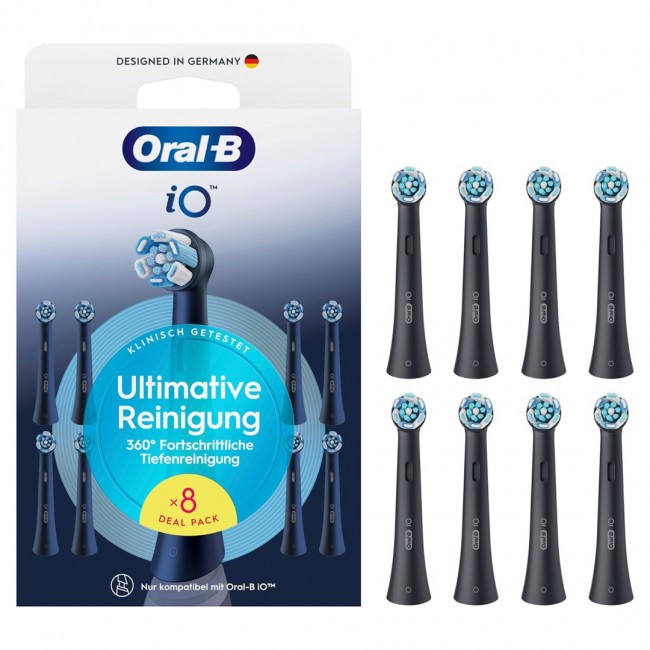 Braun Oral-B Aufsteckb rsten iO Ultimat. Reinigung sw 8er Billb.Ersatzb 