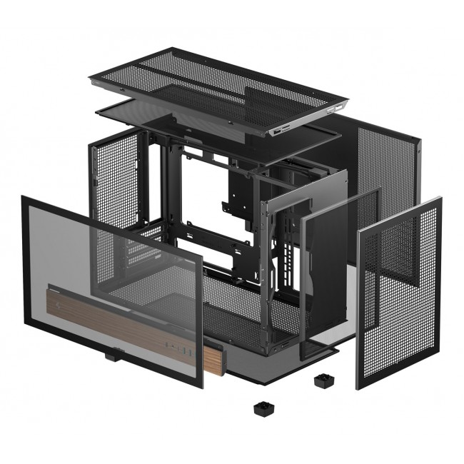DeepCool CH260 WOOD Micro Tower Black, Wood