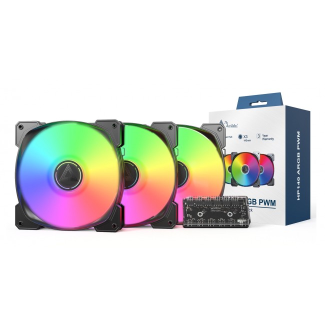 Montech HP140 ARGB PWM Computer case Fan 14 cm White 3 pc(s)