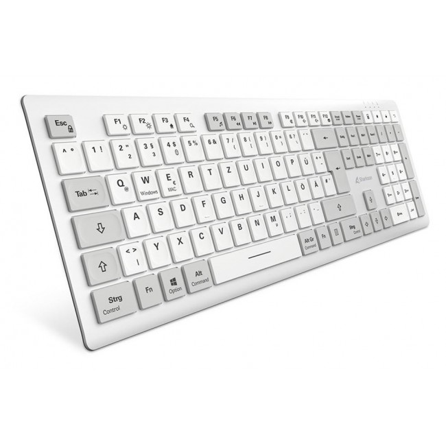 Sharkoon OfficePal K30W wh keyboard Home/Office USB QWERTZ German White Sharkoon OfficePal K30W wh keyboard Home/Office USB QWERTZ German White