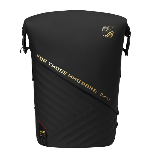 ASUS ROG SLASH Edition 20 backpack Roll top backpack Black Polyester, PU leather