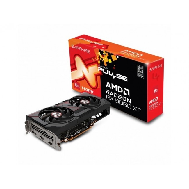 Sapphire PULSE AMD Radeon RX 9060 XT 16GB GPU GDDR6 Sapphire PULSE AMD Radeon RX 9060 XT 16GB GPU GDDR6