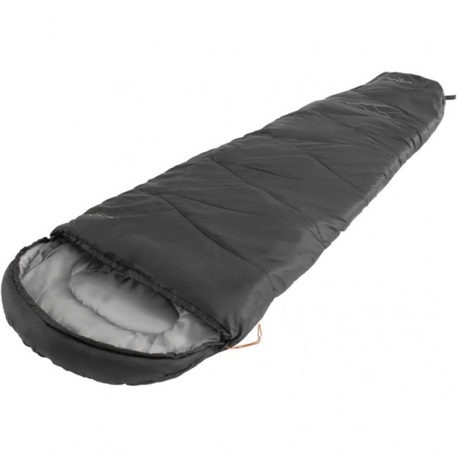 Easy Camp Starling Mummy Black 8 C | Sleeping Bag | 210 x 75 x 50 cm | -5 to 12 C | Two-way open-end, autolock
