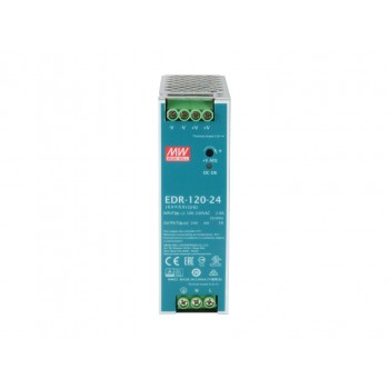 LevelOne 24V DC Industrial Power Supply, 120W, DIN-Rail