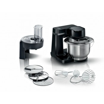 Bosch Serie 2 MUMS2EB01 food processor 700 W 3.8 L Black, Stainless steel
