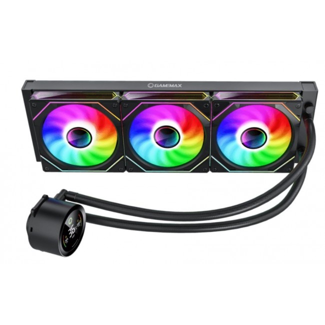 GameMax ICEBURG 360 DIGITAL BK computer cooling system Processor All-in-one liquid cooler 12 cm Black 1 pc(s) GameMax ICEBURG 360 DIGITAL BK computer cooling system Processor All-in-one liquid cooler 12 cm Black 1 pc(s)