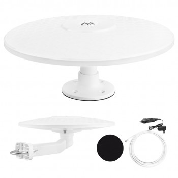 Maclean DVB-T/T2 HEVC omni-directional antenna, active, camper, 12V, MCTV-103