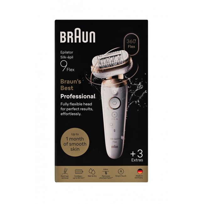 Braun Silk- pil 9 Silk pil 9 Flex 9-030 3D 40 tweezers White, Gold Braun Silk- pil 9 Silk pil 9 Flex 9-030 3D 40 tweezers White, Gold