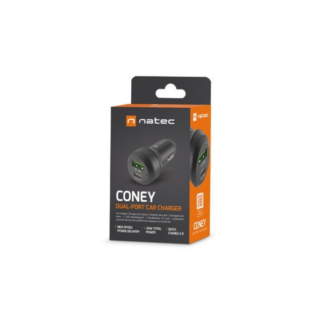 Natec Car charger Coney PD3.0 48W QC3.0