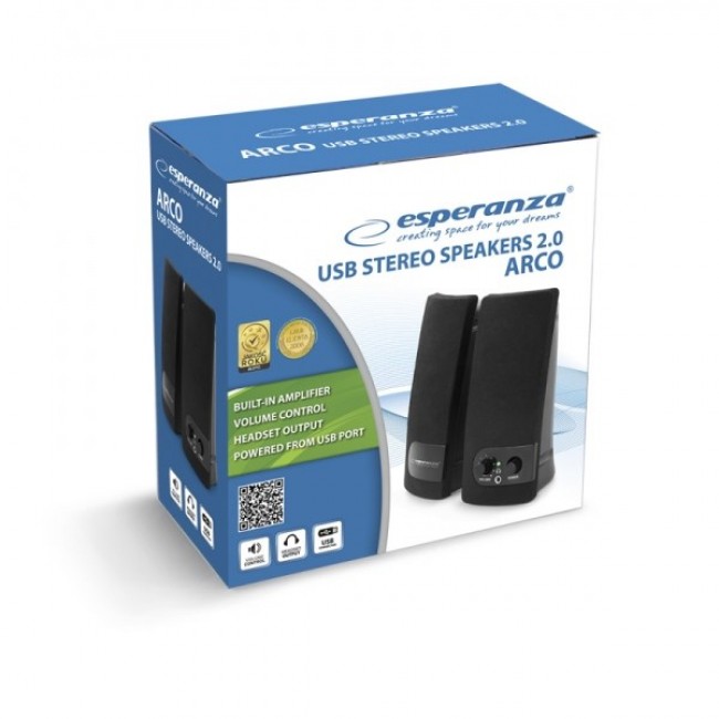 Esperanza EP119 2-way Black Wired 6 W Esperanza EP119 2-way Black Wired 6 W
