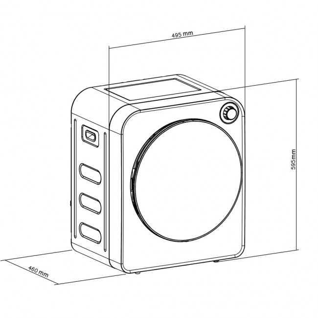 GreenBlue GB410 Electric Tumble Dryer 3kg 830W Vented 5 Drying Programs Compact Table Top Contertop Wall Moountable Portable with Accessories GreenBlue GB410 Electric Tumble Dryer 3kg 830W Vented 5 Drying Programs Compact Table Top Contertop Wall Moountable Portable with Accessories