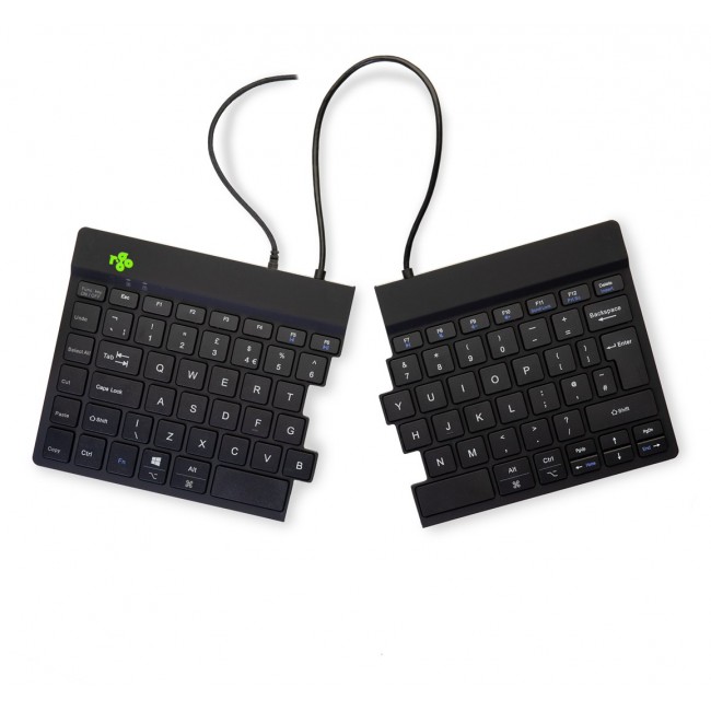 R-Go Tools Ergonomic keyboard R-Go Split Break v2 with break software, ergonomic split keyboard, QWERTY (UK), Wired, black