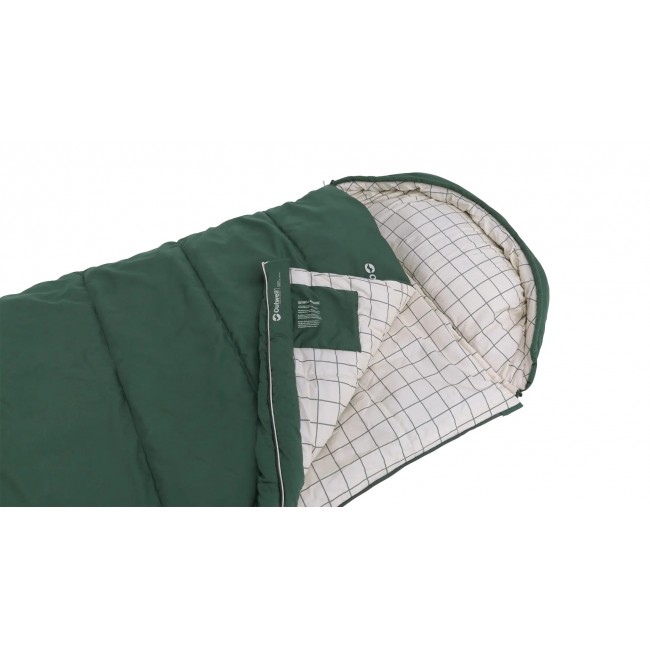 Outwell Camper Prime Adult Semi-rectangular sleeping bag Cotton, Polyester Green