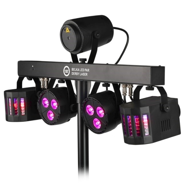 LIGHT4ME Belka LED Par Derby Laser - lighting kit