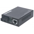 Intellinet Gigabit Ethernet Single Mode Media Converter, 10/100/1000Base-T to 1000Base-Lx (SC) Single-Mode, 20km (Euro 2-pin plug)