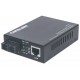 Intellinet Gigabit Ethernet Single Mode Media Converter, 10/100/1000Base-T to 1000Base-Lx (SC) Single-Mode, 20km (Euro 2-pin plug)