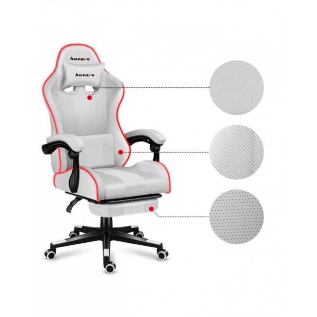 Huzaro FORCE 4.7 PC gaming chair Bucket (cradle) seat White