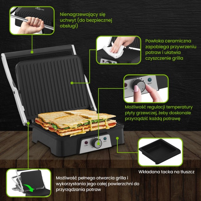Extralink Smart Life Electric Grill SJ-36 | Electric Grill | 2000W, Temperature Control Grill