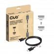 CLUB3D DisplayPort 2.1 Bi-Directional VESA DP80 Certified Cable 4K240Hz, 8K60Hz or 10K60Hz M/M 1.6m/5.25ft