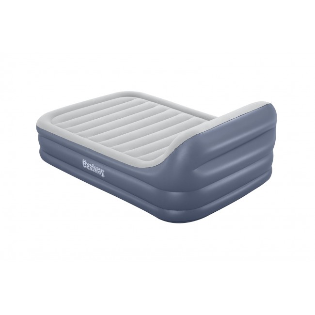 Bestway Tritech SleekFlow Headboard Air Mattress Queen with Built-in AC Pump and Antimicrobial Coating 2.26 m x 1.52 m x 84 cm