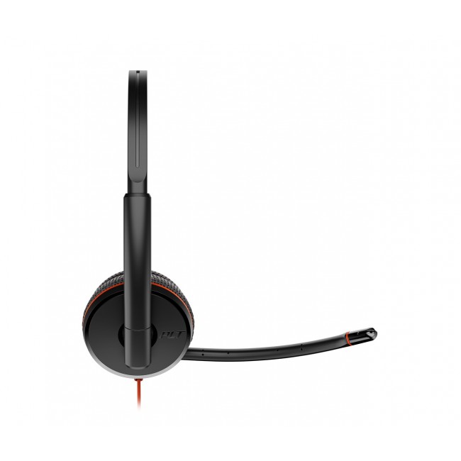 POLY Blackwire 3225 Stereo USB-C Headset +3.5mm Plug +USB-C/A Adapter