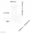 Neomounts BEAMER-C80WHITE Beamer ceiling mount - h 13-20 cm - full motion