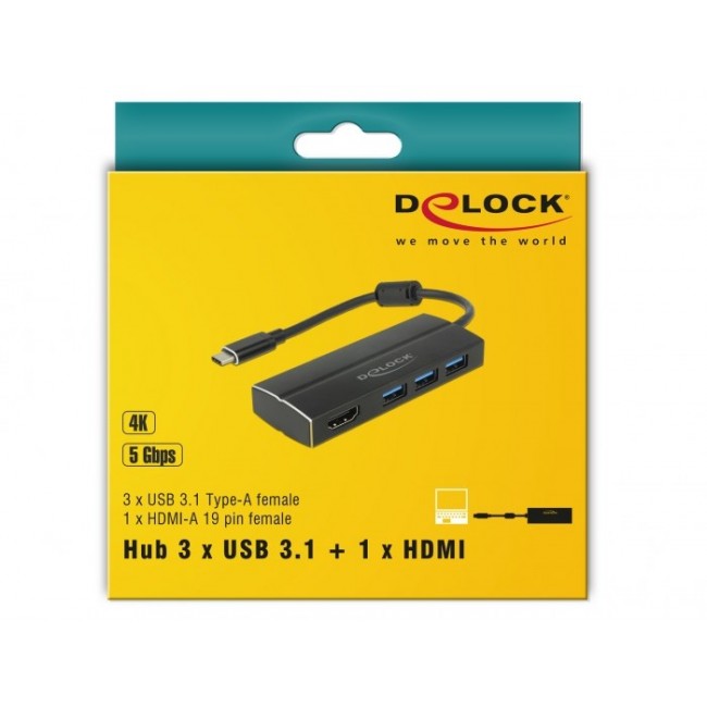 DeLOCK 63931 laptop dock/port replicator USB 3.2 Gen 1 (3.1 Gen 1) Type-C Black DeLOCK 63931 laptop dock/port replicator USB 3.2 Gen 1 (3.1 Gen 1) Type-C Black