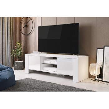 Cama TV stand WEST 42/130/42 white/white gloss