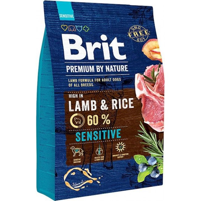 BRIT Premium by Nature Sensitive Lamb with rice - dry dog food - 3 kg BRIT Premium by Nature Sensitive Lamb with rice - dry dog food - 3 kg