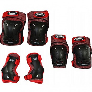 Roces Ventilated JR Red/Black 3-Pack 301352 02 M Inline Skate Pads