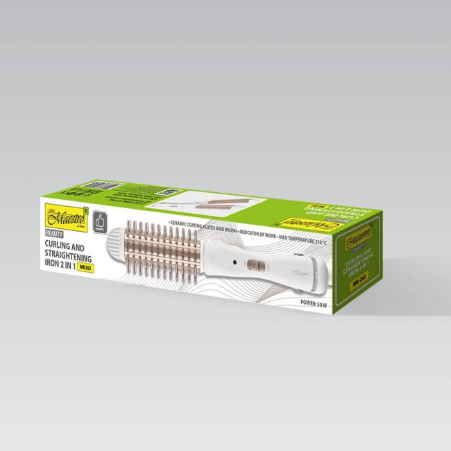 Hair curler and straightener 2in1 55W MAESTRO MR-263 Hair curler and straightener 2in1 55W MAESTRO MR-263