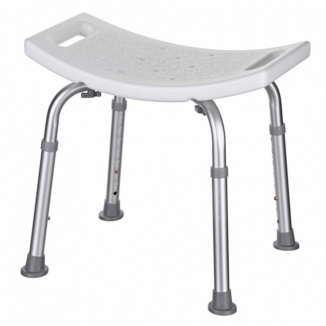 Rectangular shower stool with height adjustment Rectangular shower stool with height adjustment